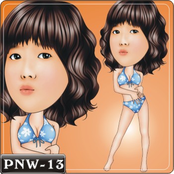 女生人像Q版漫畫PNW-13